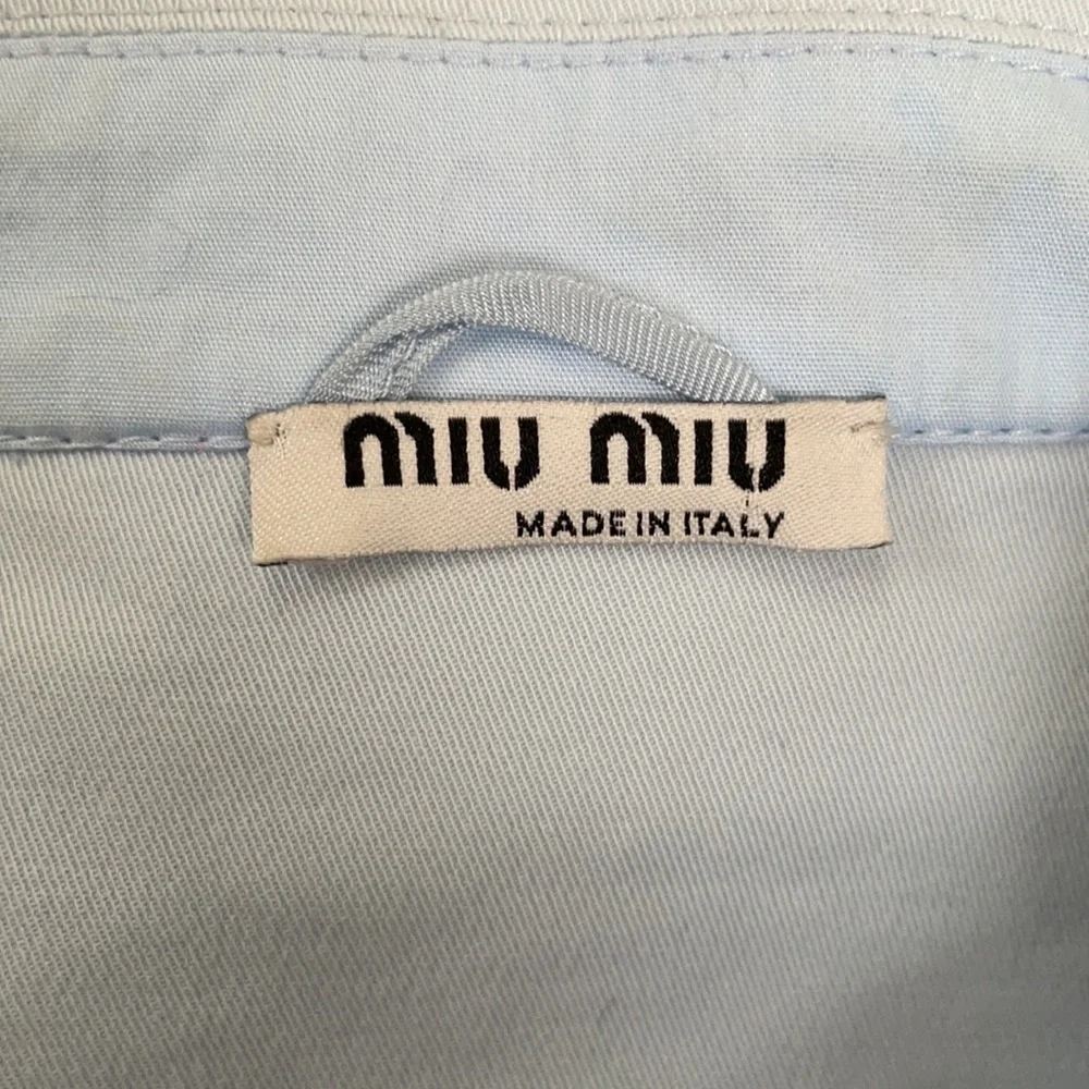 Miu Miu Light Blue Peplum Jacket